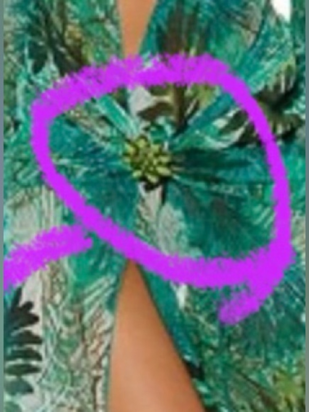 NWT Tropic Of Discussion Green Tropical Print Sheer Maxi Dress L - Picture 5 of 5